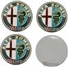 VS 4 Tappi Adesivi Coprimozzo 50mm Compatibile con Alfa Romeo 147 156 GT Giulia Mito Oro Gold Cerchi Lega Ruota Coppette