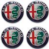 VS 4 Tappi Adesivi Coprimozzo 50mm Compatibili con Alfa Romeo 147 156 GT Giulia MY 2016 Mito Green Cerchi Lega Ruota Coppette