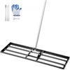 VEVOR Rastrello Livellatore per Prato, Livellatore in Acciaio al Carbonio Antiruggine con Manico da 2130 mm, Piastra di Base da 254 x 914 mm Regolabili per Campo da Golf da Giardino