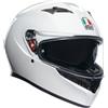 AGV - K3 E2206 MPLK, Casco Moto Integrale ECE con Spoiler e Visiera Antigraffio Anti UV, con Predisposizione Interfono, Mono White, Unisex, S