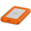 LaCie Rugged Hard Disk Esterno 4TB USB-C 2.5" Antiurto Arancione e Argento