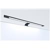 kalb Material für Möbel Lampada da bagno a LED colore nero 600 mm Lampada da specchio Luce per specchio Lampada a sospensione, colore della luce: bianco caldo