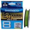 Shimano Trecciato Kairiki 8 Mantis Green PE 0.350mm, 39.5Kg, 150m
