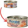 Monge Natural Tonno a Pinne Gialle con Salmone Lattina 80g Gatti Adulti