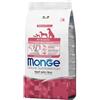Monge Monoprotein Puppy e Junior Manzo e Riso 12Kg Crocchette Cuccioli
