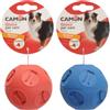 Camon Palla in gomma con squeaker Rossa o Blu 9,6cm Giochi per Cani