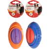 Camon Palla Rugby in TPR con squeaker Arancio o Blu 13cm Giochi per Cani