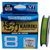 Shimano Trecciato Kairiki 8 Mantis Green PE 0.100mm, 6.5Kg, 150m