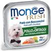 Monge Fresh Pollo e Ortaggi Paté e Bocconcini Vaschetta 100g Cani Adulti