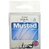 Mustad Crystal 220A-BL Taglia 12 10Pezzi Colore Black Ami per la Pesca
