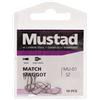 Mustad Match Maggot MU01 Taglia 16 10Pezzi Ami per la Pesca