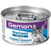 Monge Gemon Adult Mousse con Tonno e Maiale 85g Lattina Gatti Sterilizzati