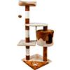Nobleza Tiragraffi Albero Beige e Marrone Gioco per Gatti 60x56,5xh111,5cm
