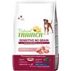 Natural Trainer Trainer Sensitive Maiale No Grain 3kg Crocchette Cani medium Maxi Adult