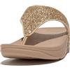 Fitflop Lulu Glitter Toe-Thongs, Sandali a Punta Aperta Donna, Oro Rosa, 40 EU