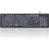 Perixx PERIBOARD-317 Tastiera retroilluminata cablata USB per Windows - Tasti a membrana con retroilluminazione LED Panca - AZERTY Francese