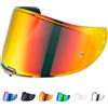 JQF Gear Visiera Casco Moto per FF327 Challenger,Sostituzione della Visiera della Lente del Casco del Parabrezza del Motociclo per Il Casco Integrale (Rosso)