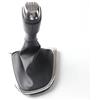 Car Passion Cuffia Leva Cambio Manuale + Pomello + Ghiera Cromata Compatibile con Renault Clio 4 2012-2019 Set Completo Ricambio Auto (6 Marce)