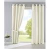 Gardinenbox Palermo 10000265-2 - Set di 2 tende opache, traslucide, con occhielli e fermatenda, 175 x 140 cm, colore: crema