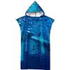 Lukery Bambini Asciugamano con Cappuccio, Stampa Squalo 3D Poncho da Bagno Bambino Asciugamano da Spiaggia Assorbente Accappatoio da Surf per Adult Donna Uomo (75x140cm,squalo Martello)