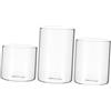 Alipis 3 Pezzi tazza di candela profumata sfarfallio portacandele trasparente semplice Porta di candele desktop portacandele vuoto tazza di tealight vuota tazza da tè Bicchiere