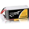 TATTU 3S lipo Batteria 1300mAh 3S1P 75C 11,1V RC Batteria Pack con spina XT60 per FPV Racing RC Quadcopter Elicottero