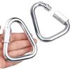 Orrdiffi Moschettone in Acciaio Inox Anello di Collegamento M10 Triangolo Moschettone,Connessione Rapida fibbia triangolare per alpinismo Connettori a Moschettoni a Vite per Viaggi,Escursionismo,Campeggio,2 Pz