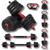 FFitness Set Manubri Regolabili Convertibili in Bilanciere 6 in 1 Kettlebell Supporto Flessioni VARI PESI DISPONIBILI 10-40 kg (15)