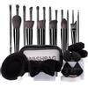 LHLXZQ Set di pennelli per il trucco, Set di pennelli avanzato per il contorno del viso, fondotinta, sopracciglia, fard, correttore, Set di strumenti per il trucco#1