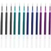 LEMLIN 12 Pezzi Ricariche Compatibili con Legami 0,5mm[3 Blu, 3 Verde, 3 Nero, 3 Viola], Mine per Stilografi Cancellabili Legami, Ricambio per Penne Erasable Legami, Facili da Cancellare