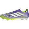 adidas F50 League Laceless Firm Ground Football Boots, Scarpe da Calcio Unisex-Adulto, Core Black/Iron Metallic/Lucid Lemon, 36 2/3 EU