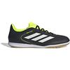 adidas Copa Court Club Indoor Football Boots, Scarpe da Calcio Unisex-Adulto, Core Black/Ftwr White/Lucid Lemon, 41 1/3 EU