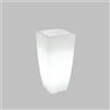 Vaso Illuminabile Quadrato 33x33xH70cm E27 Colore Bianco