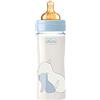 Chicco Original Touch Biberon, Vetro, Bimbo, Flusso Lento, Azzurro, 240 ml