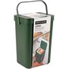 PERFETTO Pattumiera GINO per rifiuti organici verde bosco 12 lt Perfetto
