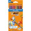 Bic Matite colorate BIC Kids Evolution Stripes 3,05 mm con fusto esagonale in conf. 12 pezzi assortiti - 9505222