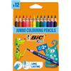 Bic Matite colorate BIC Kids Evolution Triangle con fusto triangolare in conf. 12 pezzi assortiti - 82973511
