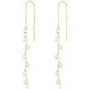 SLUYNZ Orecchini a goccia in argento sterling 925, scintillanti CZ a goccia, per le donne e le donne a filo lungo, orecchini con nappa, Argento sterling