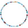 GAVU Collana da Donna con Perline di Pietre Dure Naturali e Cristalli Colorati