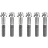 Yaruijia - Bullone in titanio M8 x 15 20 25 30 35 40 45 50 55 60 65 mm con flangia piccola a testa esagonale per parti moto Pich 1,25 mm, confezione da 6 (M8 x 35 mm, titanio)
