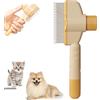 CHUNLIGOUJI Pettine autopulente per animali domestici, pettine per gatti autopulente, spazzola per capelli, pettine per pulci, pettine per la rimozione di peli di animali, pettine per pulci, spazzola