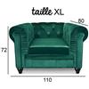 Menzzo Grand Poltrona, Velluto, Verde, 110