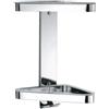INDA Hotellerie angolare a parete con 2 ripiani in PMMA, finitura inox codice prod: A04320AL02