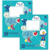 Formati Quaderno A.2 Quart 20 fogli, 2 pezzi, con programma settimanale per bambini delle scuole elementari: interno in carta riciclata al 100%
