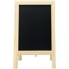 SECURIT - Mini Lavagna da Tavolo Sandwich - Per Pennarelli a Gesso Liquido - Per Caffè, Ristoranti, Bar, Negozi - Inserto Rimovibile - Doppia Faccia - Formato A5 - Base in Legno Laccato - 25x15,2x2cm