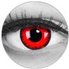 MeralenS Funnylens Lenti a contatto colorate rosse con porta lenti a contatto Red Lunatic Demone Vampiro morbide comode da indossare e ideali per Halloween Manga Anime Cosplay o Carnevale senza correzione