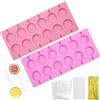 duisoad 2 Pezzi Stampi in Silicone per Lecca-Lecca Stampi per Lecca-Lecca in Silicone Stampo per Lecca-Lecca Stampi Cake Pops per Lecca-Lecca, Caramelle, Cioccolato