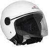 Scotland Motorcycle Dept 120013 NEW Restyling casco moto scooter visiera lunga, Bianco, L