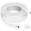 Lonnky Cavo di Estensione Alimentazione CC Lonnky 5 Metri, Robusto 18 AWG con Connettore 5,5mm x 2,1mm, Compatibile con Telecamere di Sorveglianza (Tapo, IMOU, TP-Link), Router Archer, LED Grovee, Bianco