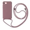 wentdzSW Cover Compatible con iPhone 6/7/8 Plus(5.5) - Cordino per Custodia con Collana Case Opaca Antiurto con Laccio/con Cordino TPU Corda Silicone Case -Rosa Oro